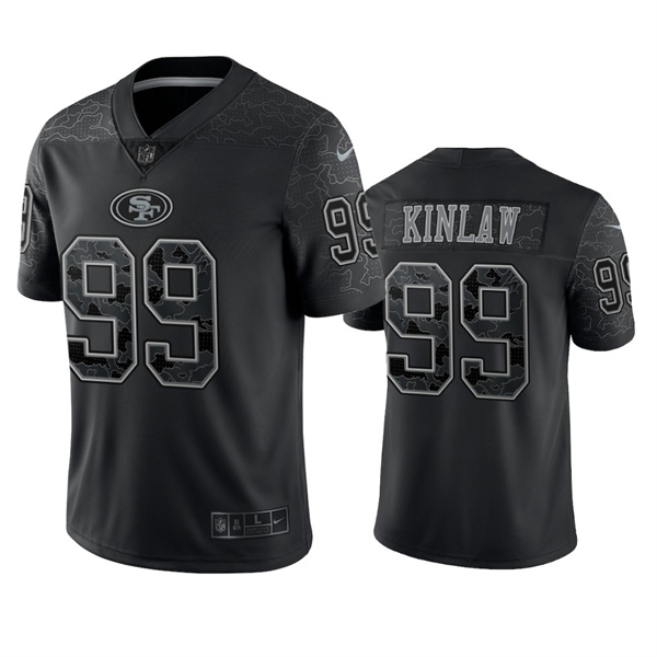 Men's San Francisco 49ers #99 Javon Kinlaw Black Reflective Limited Stitched Football Jersey